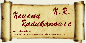Nevena Radukanović vizit kartica